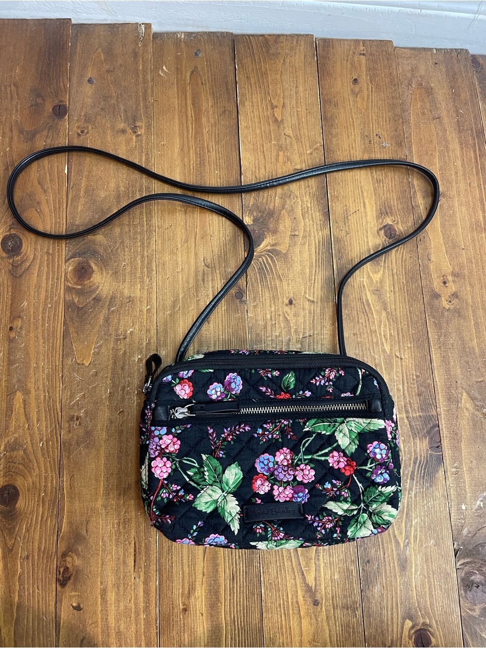 Vera Bradley Iconic RFID Little Crossbody winter berry print